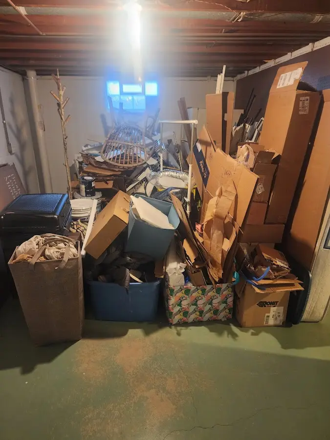 Roll-off dumpster container at job site for Construction Dumpster Rental in Beech Grove